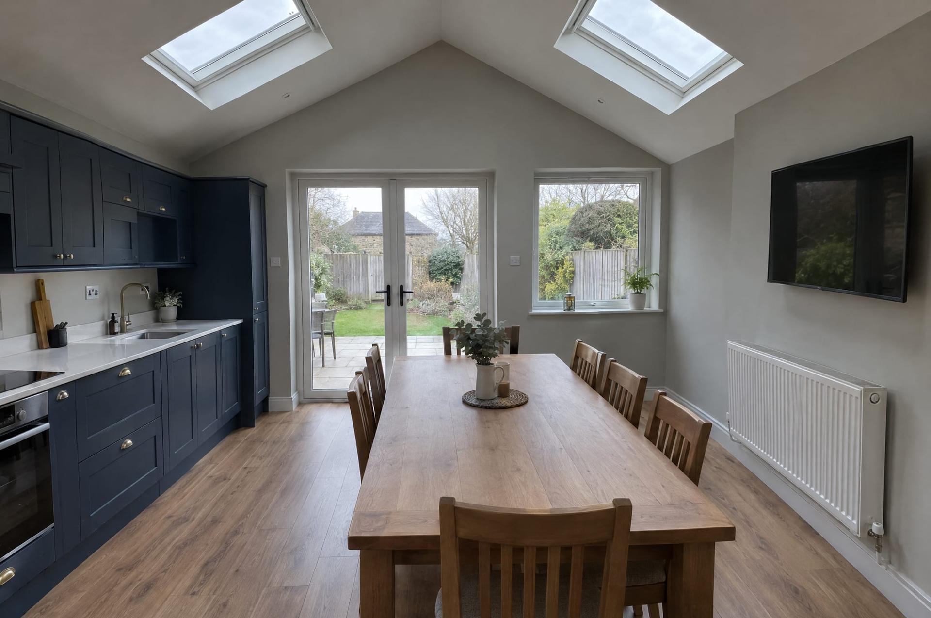 Vaulted kitchen diner extension
