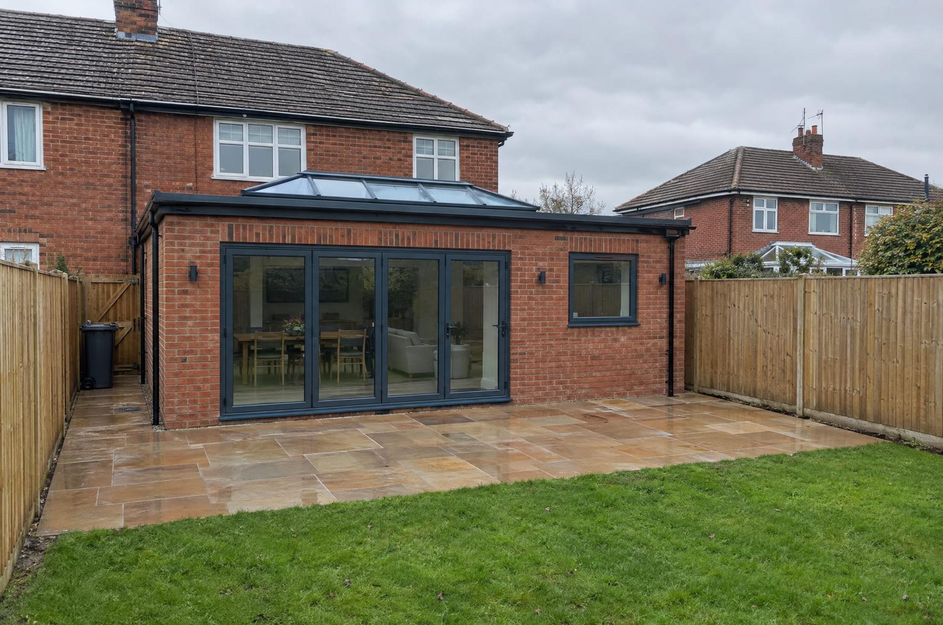 Rear extension with four panel bifolds