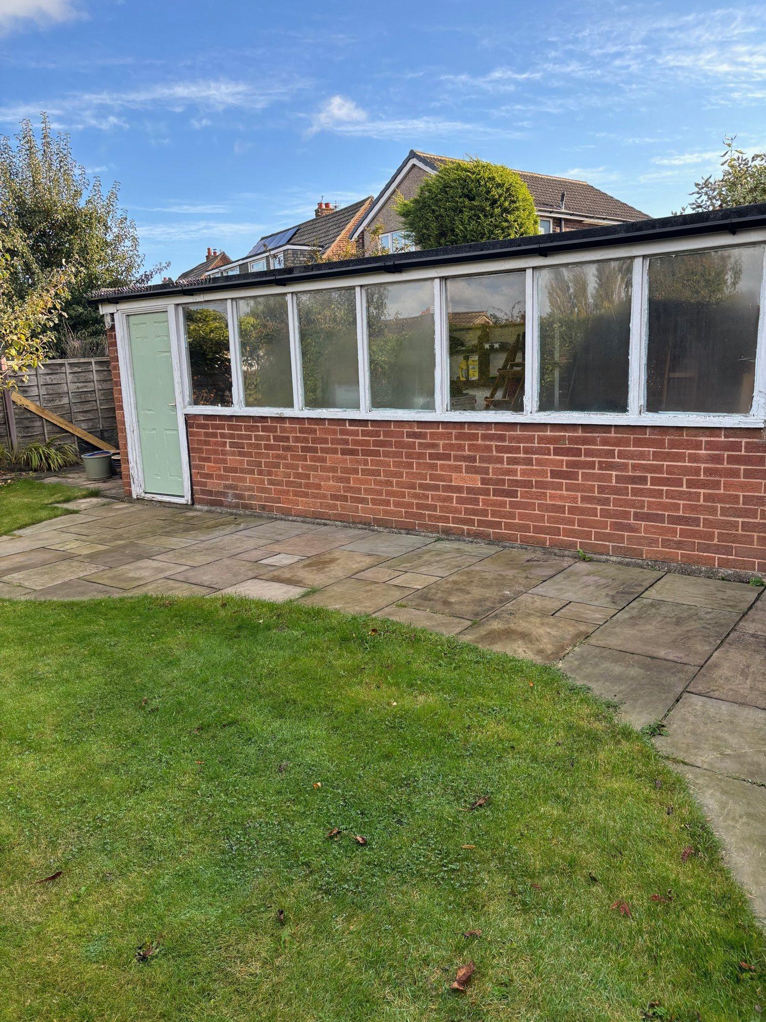 Garage before conversion, side view